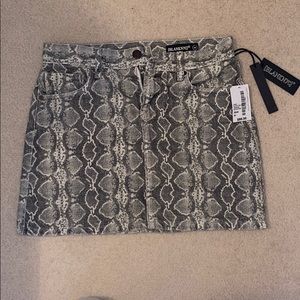 Blank NYC snakeskin print mini skirt